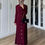 Thumbnail: Maroon knitted dress