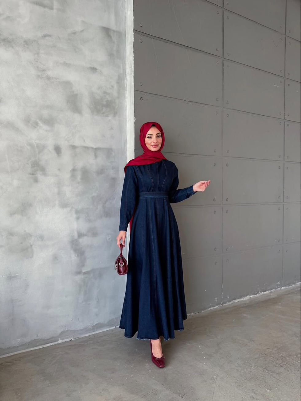 Thumbnail: Denim maxi dress