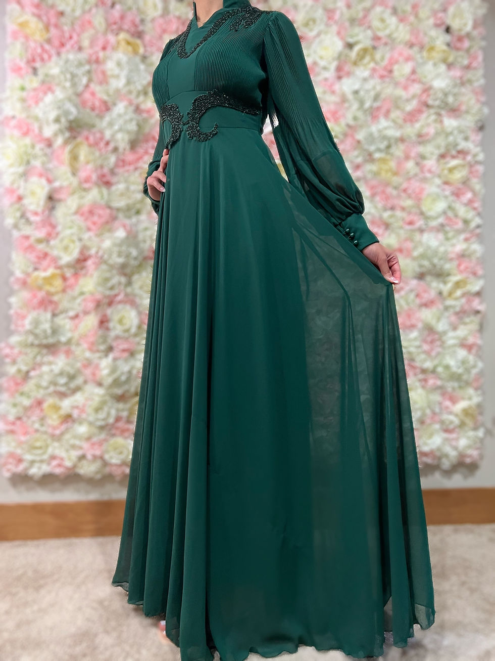 Thumbnail: Jasmine green maxi dress