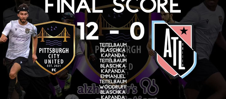 Pittsburgh City United FC defeats Athletic United 12-0 in Regular Season Home Finale
