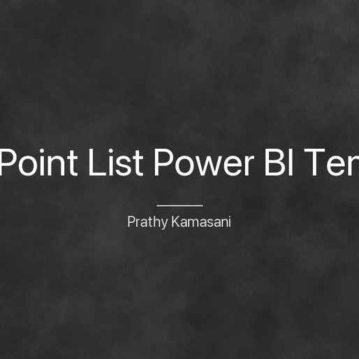 SharePoint List Power BI Template