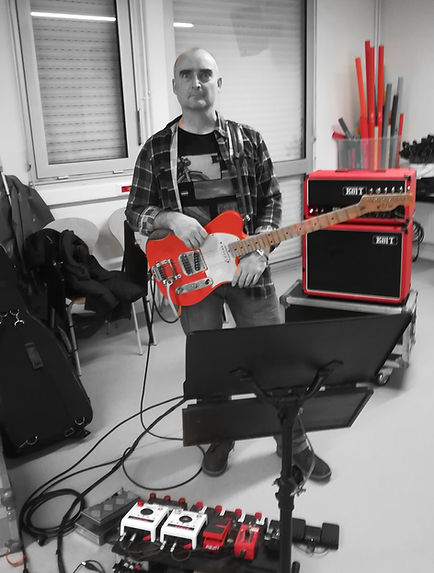 Gwenaël en répète avec Party Train