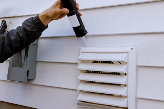 Caulking a Dryer Vent