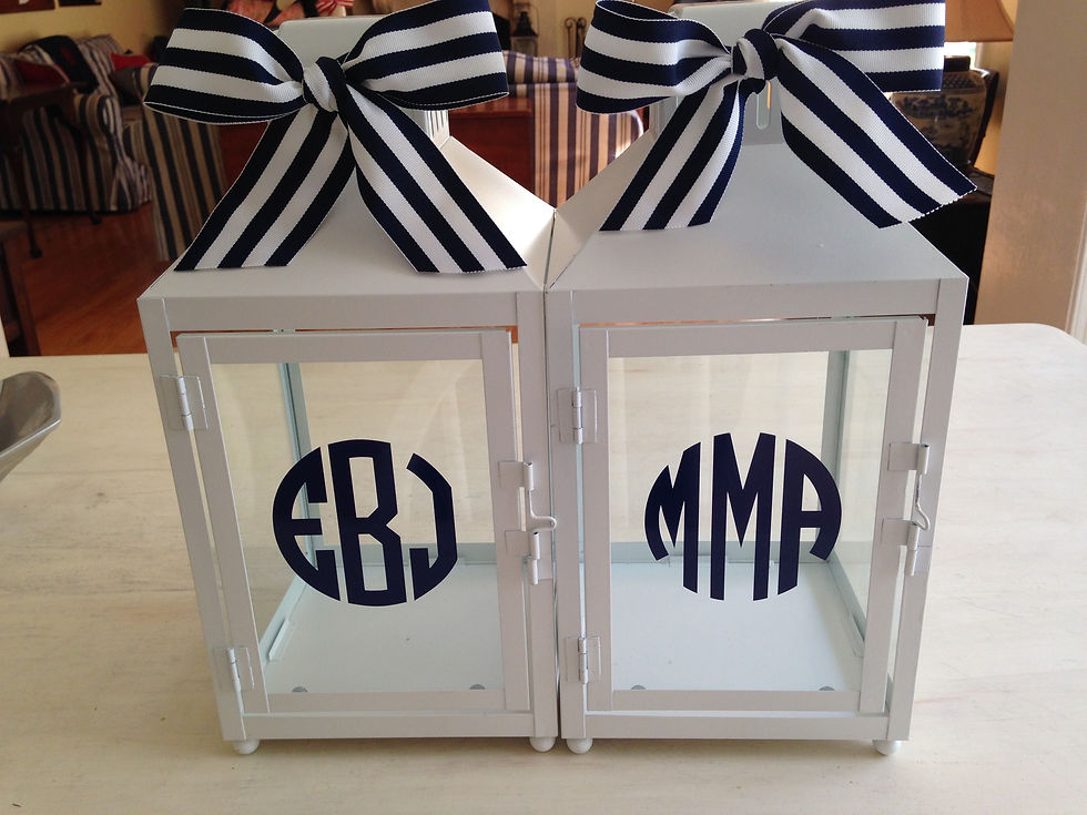 Thumbnail: Monogramed White Lantern