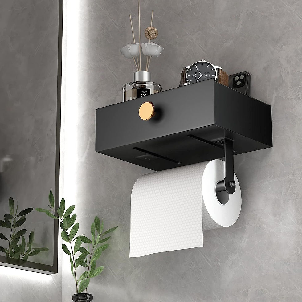 Miniatura: Toilet Paper Holder with Shelf and Drawer Stainless Steel