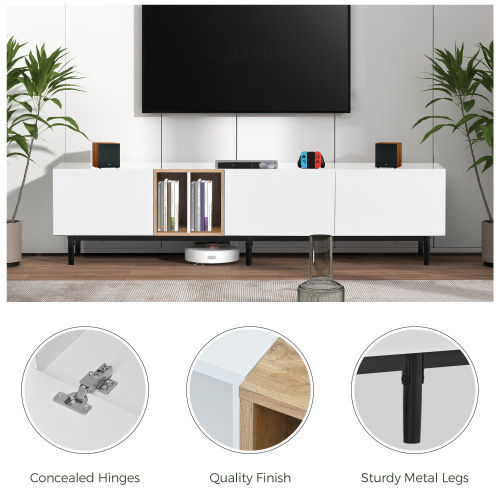 Miniatura: Modern TV Stand Suitable For 80 Inch TV With 3 Doors