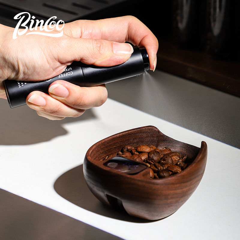Miniatură: Bincoo Walnut Coffee Scale 0.1g Precision Rechargeable Portable Bean Plate