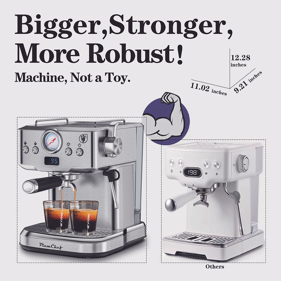 Miniature :  Professional Espresso Machine With Milk Frother, 20 Bar  Double Shot