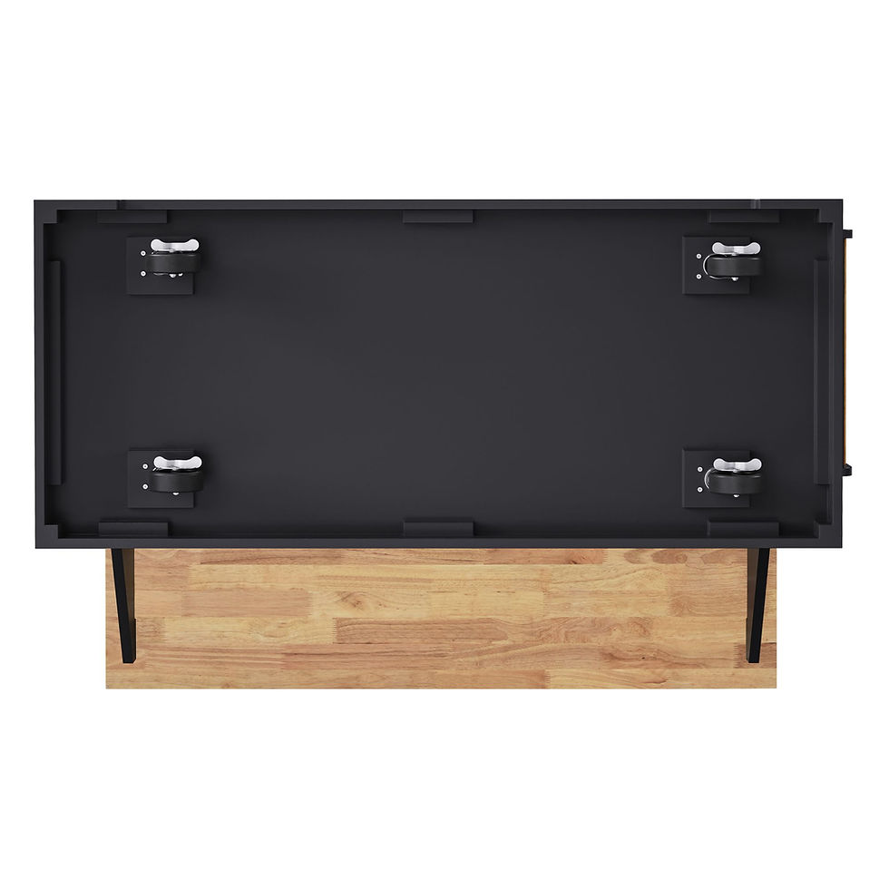 Miniatyrbilde:  Large Kitchen Island with Rubber Wood Drop Leaf 54 inch
