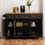 Miniaturbild:  Large Kitchen Island with Rubber Wood Drop Leaf 54 inch