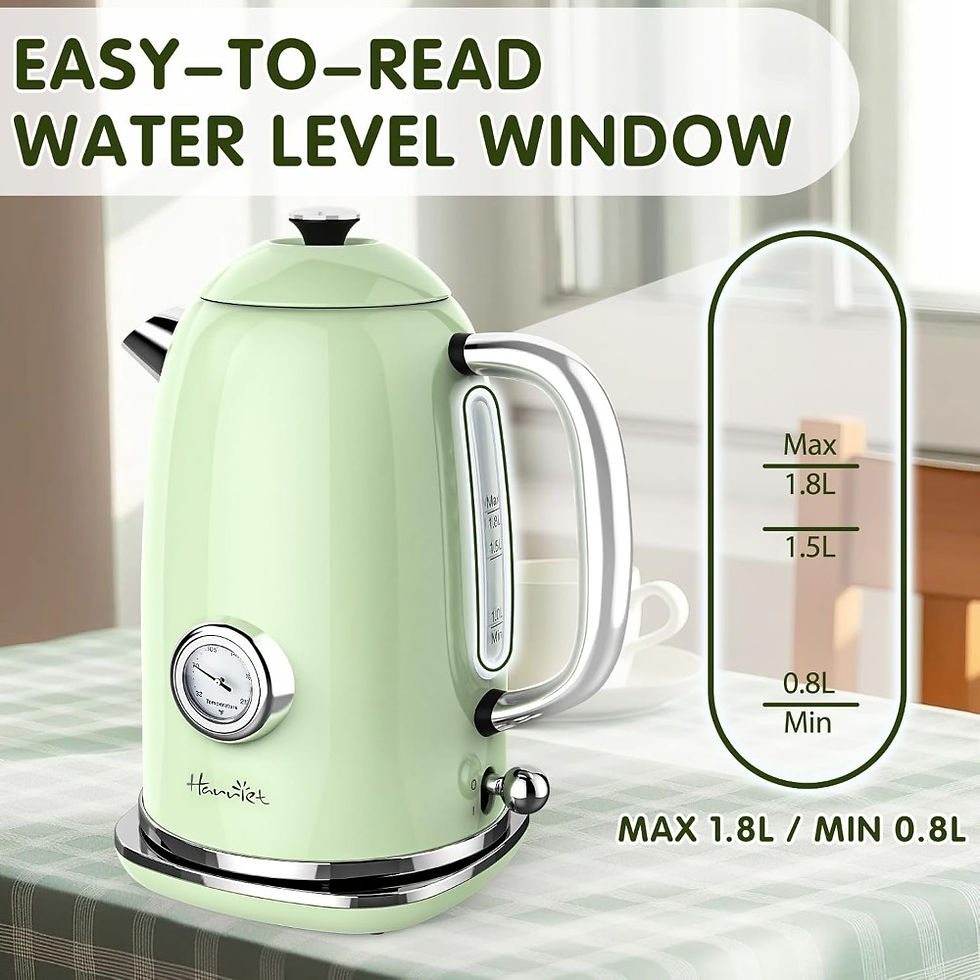 Миниатюра: Stainless Steel Electric Kettle with Thermometer, 1500W, 1.8L