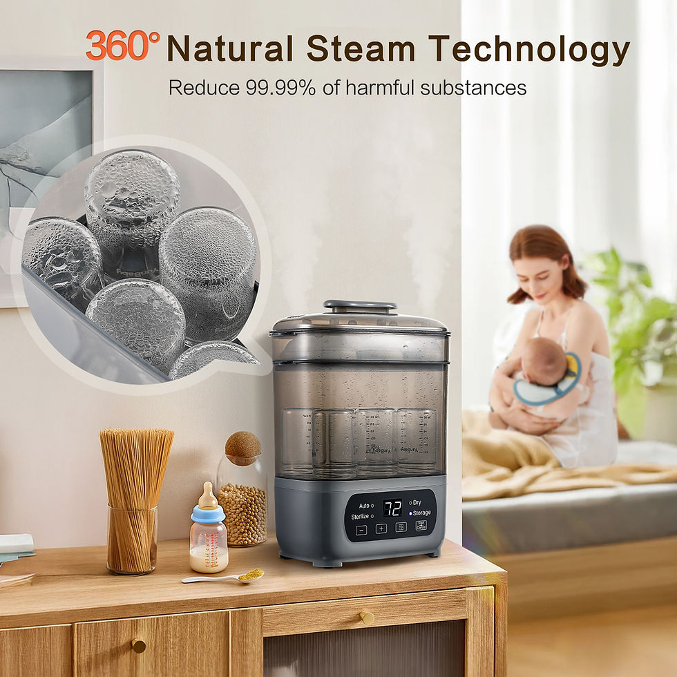 Miniature : AMZBABYCHEF 4-in-1 Baby Bottle Sterilizer Dryer with 72H Storage