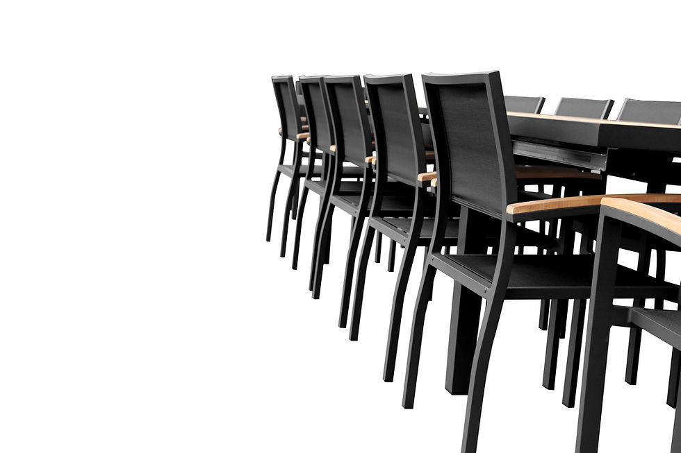 Miniature : Teak Aluminum Outdoor Dining Set  12+1 Pieces