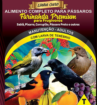 Farinhada Premium para Frugívoros Sabiá Pixarro Corrupião Pássaro Preto e Outros 400g.jpg