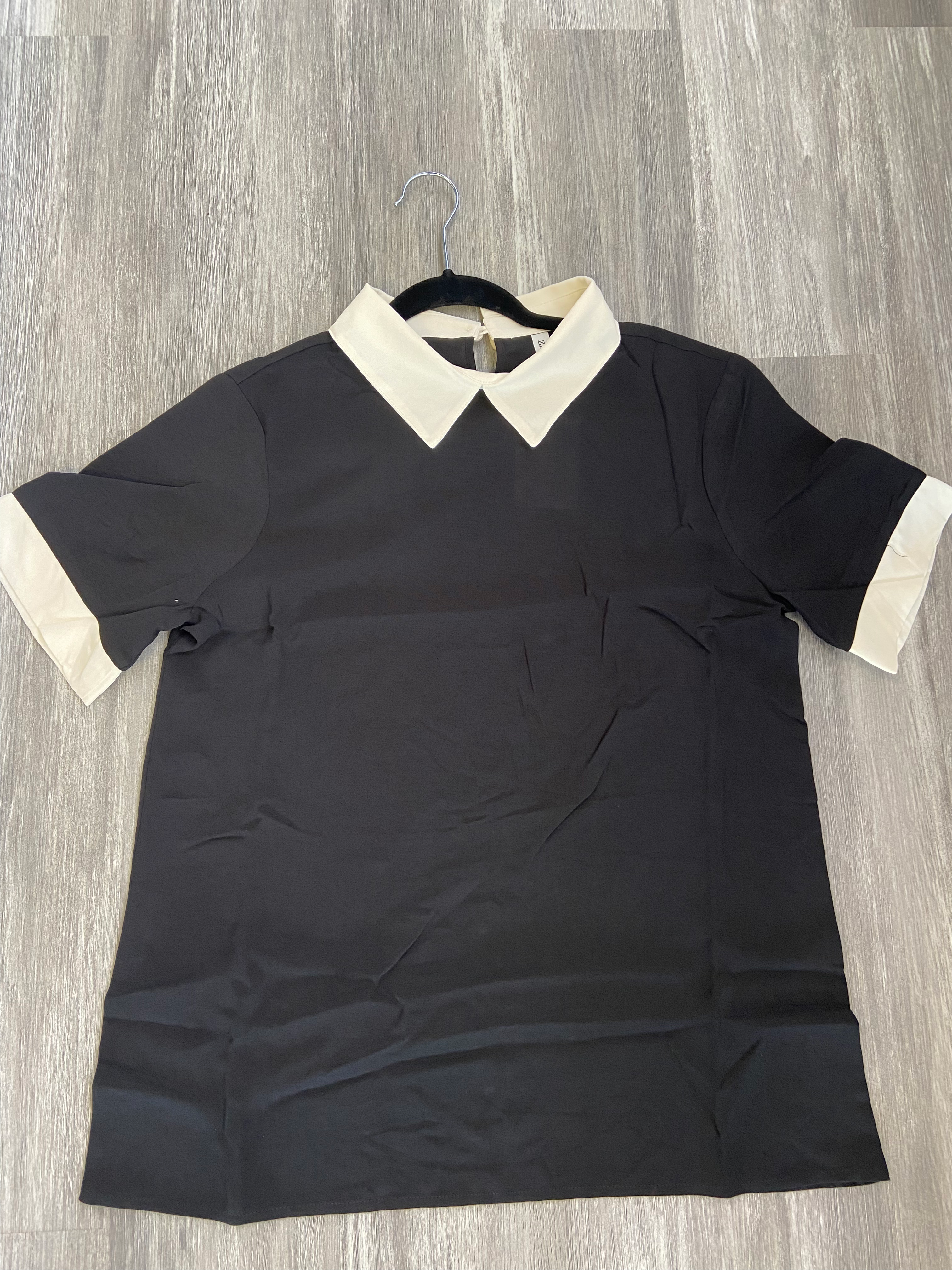 Black and Ivory Trim Top