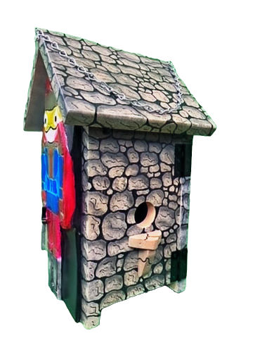 Thumbnail: Right side view A Charmingly Beautiful Handmade Frog Nutcracker Birdhouse