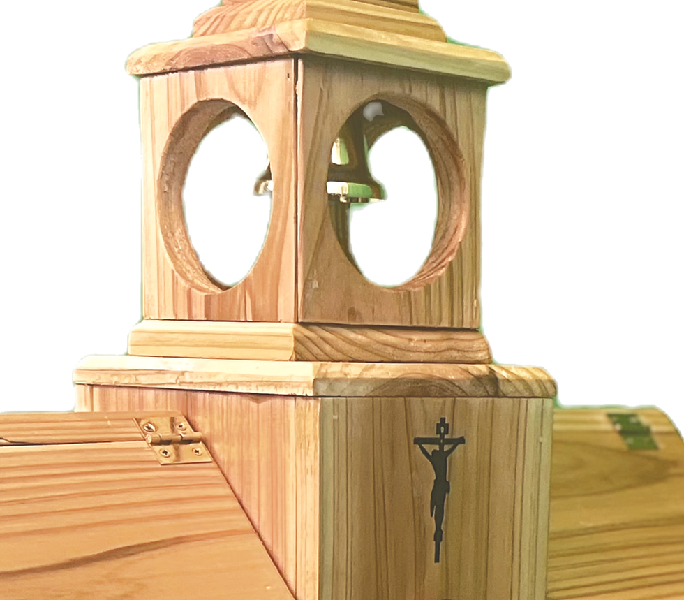 Thumbnail: Rustic and Charming Handmade Cedar Church Birdhouse Beautifully Enchanting Church Birdhouse Handcrafted with Cedar