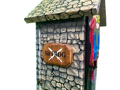 Thumbnail: Another view of name:  A Charmingly Beautiful Handmade Frog Nutcracker Birdhouse