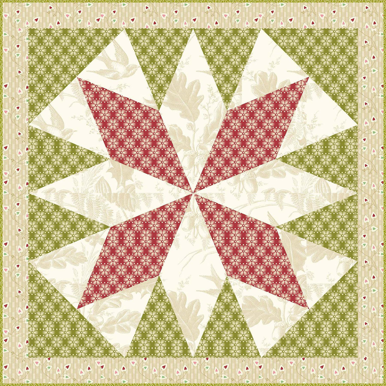Alaskan Star Pillow in Noel