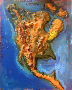 Макет континента Северной Америки