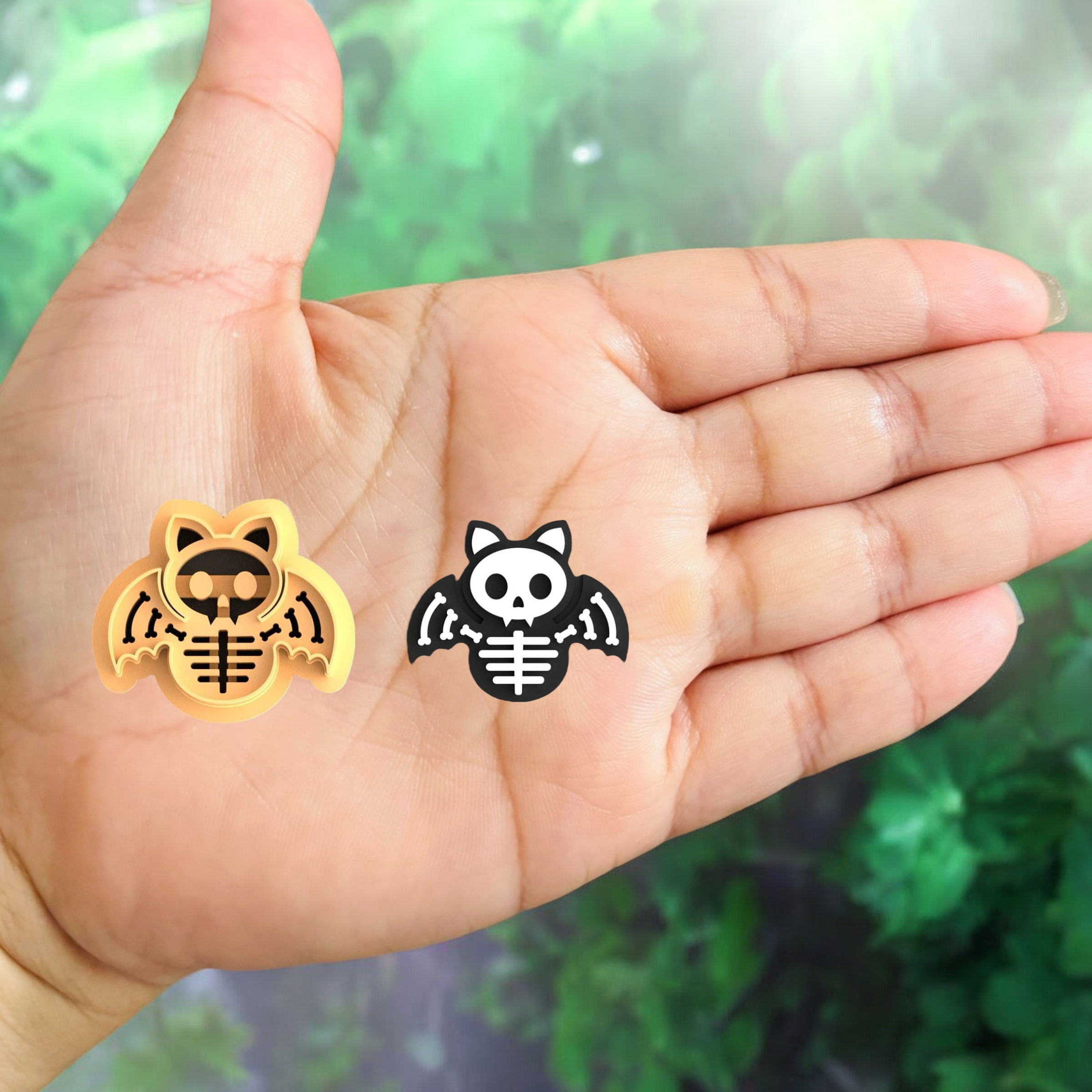 Cat bat bones halloween cutter 