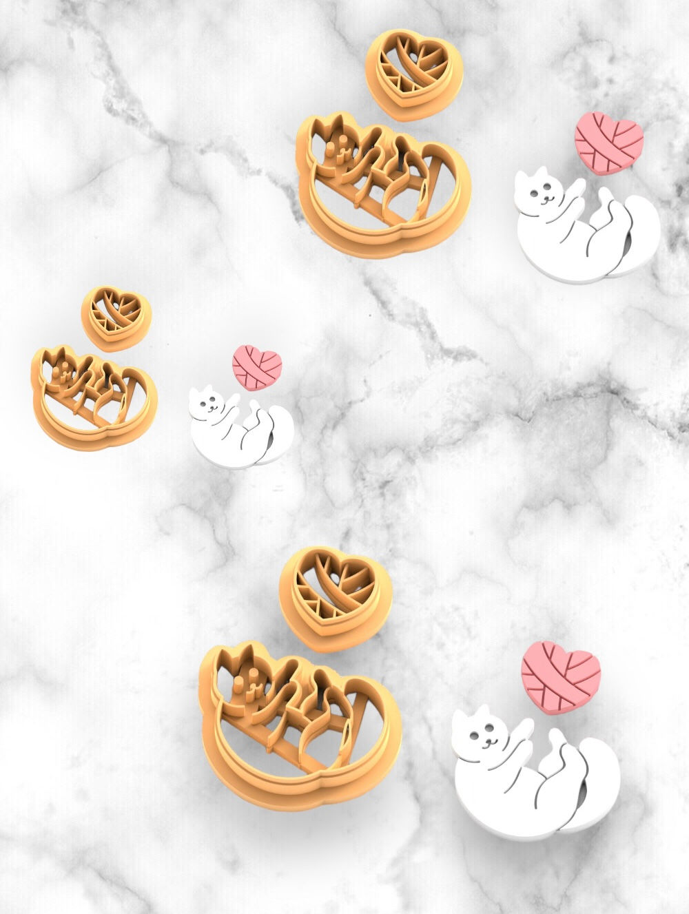 Valentine's Day Cat with Heart Clay Cutter, 