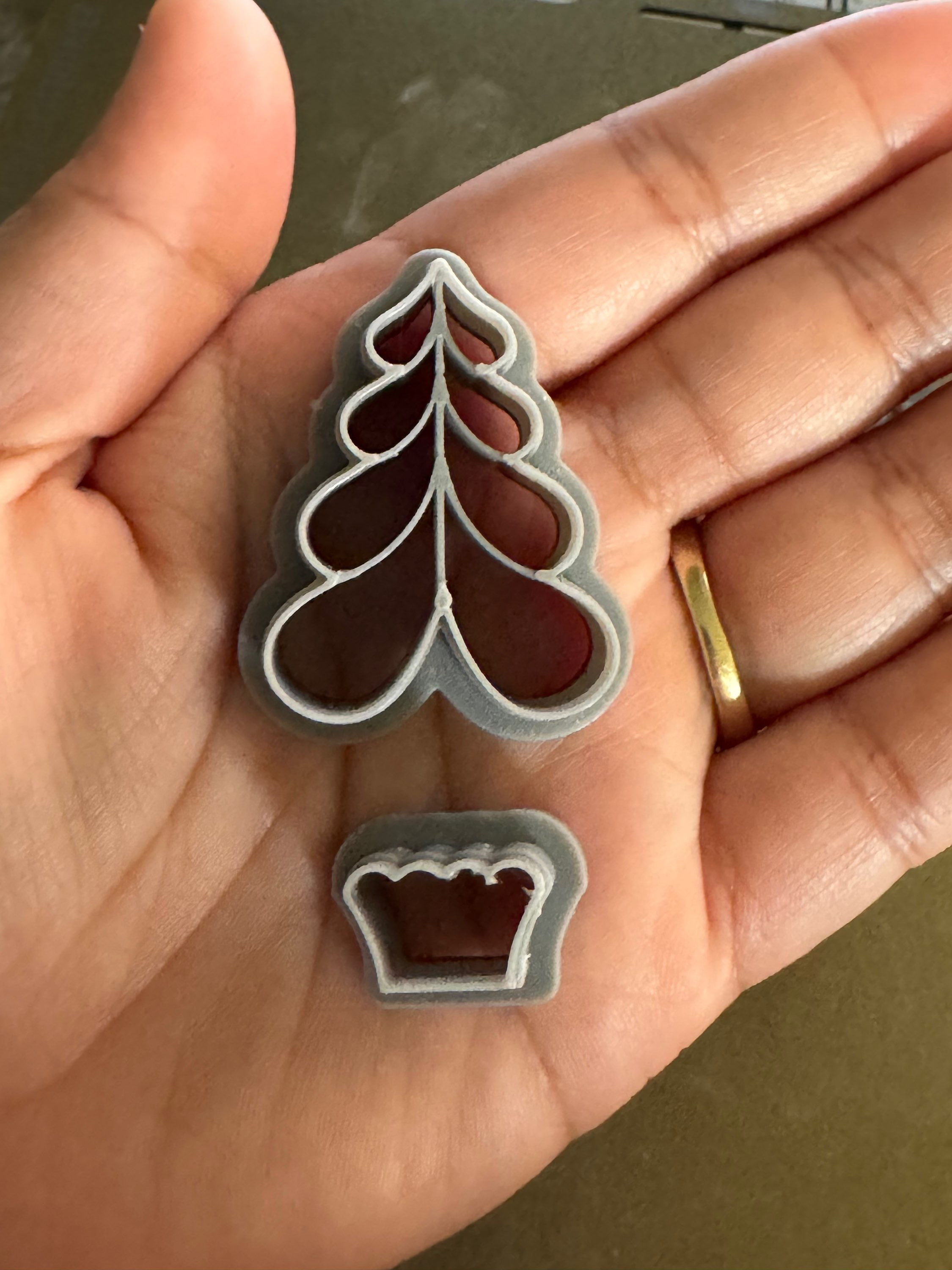 Tree 16 Christmas polymer clay cutter