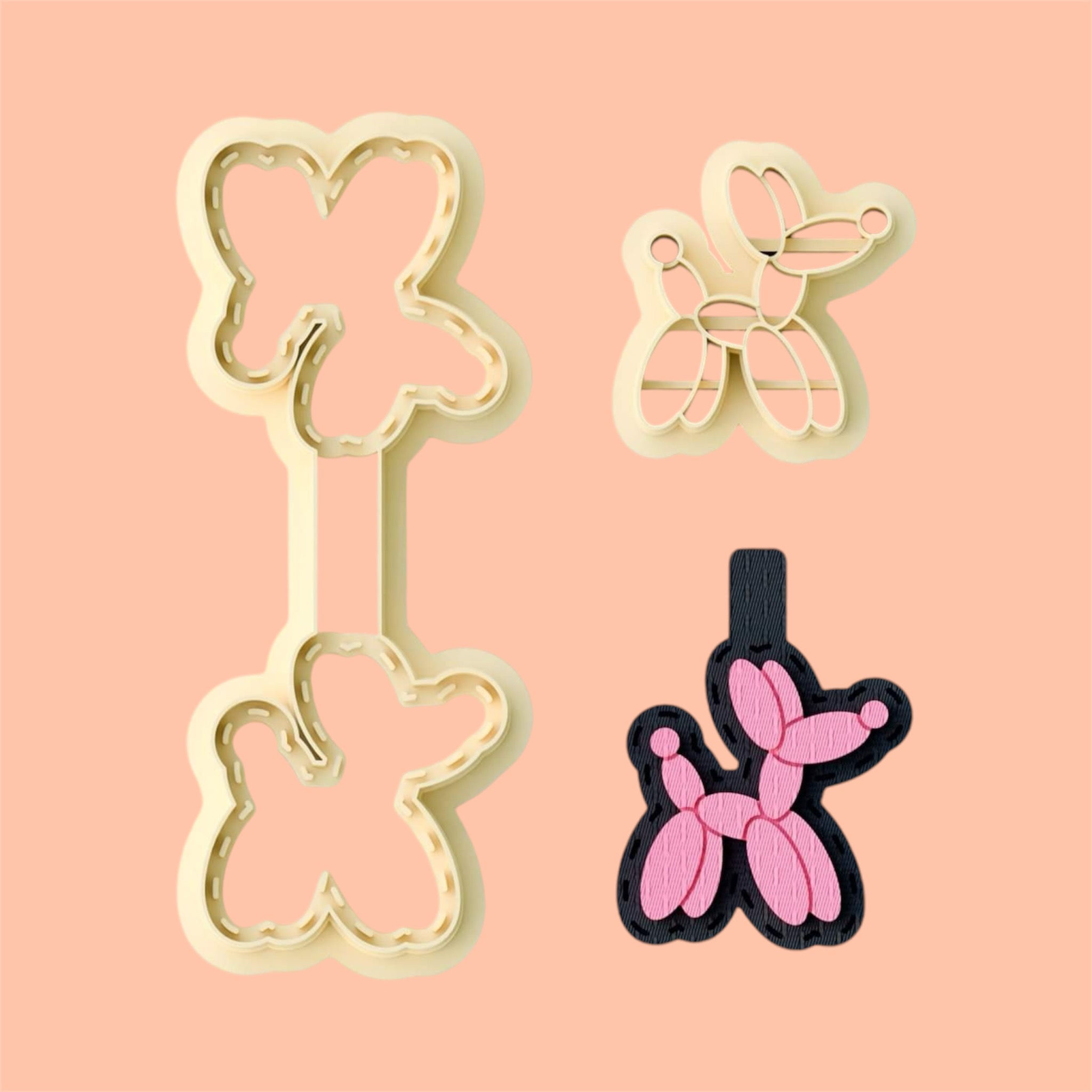 Balloon dog keychain  Polymerclay cutter