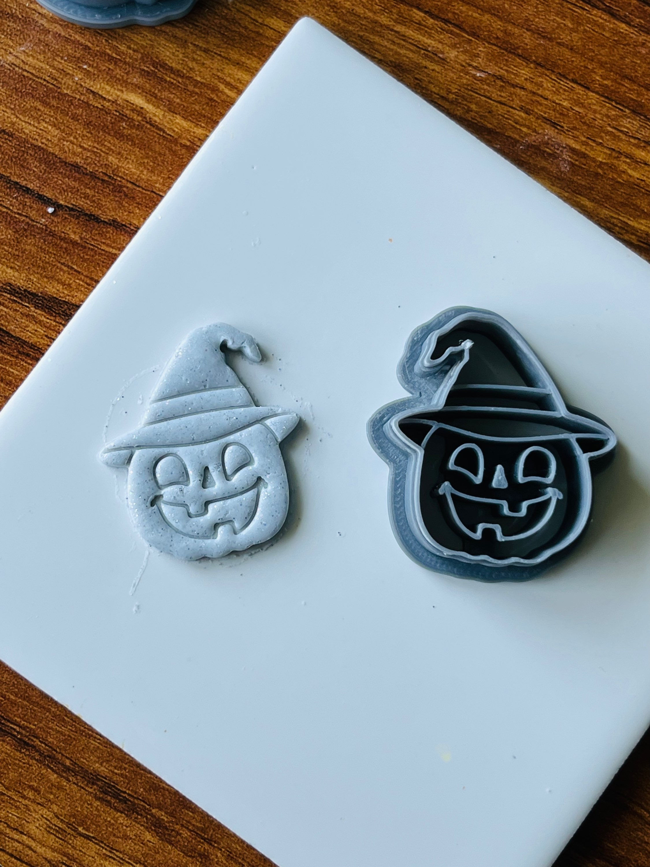 Halloween Pumkin with Hat Polymer Clay Cutter 