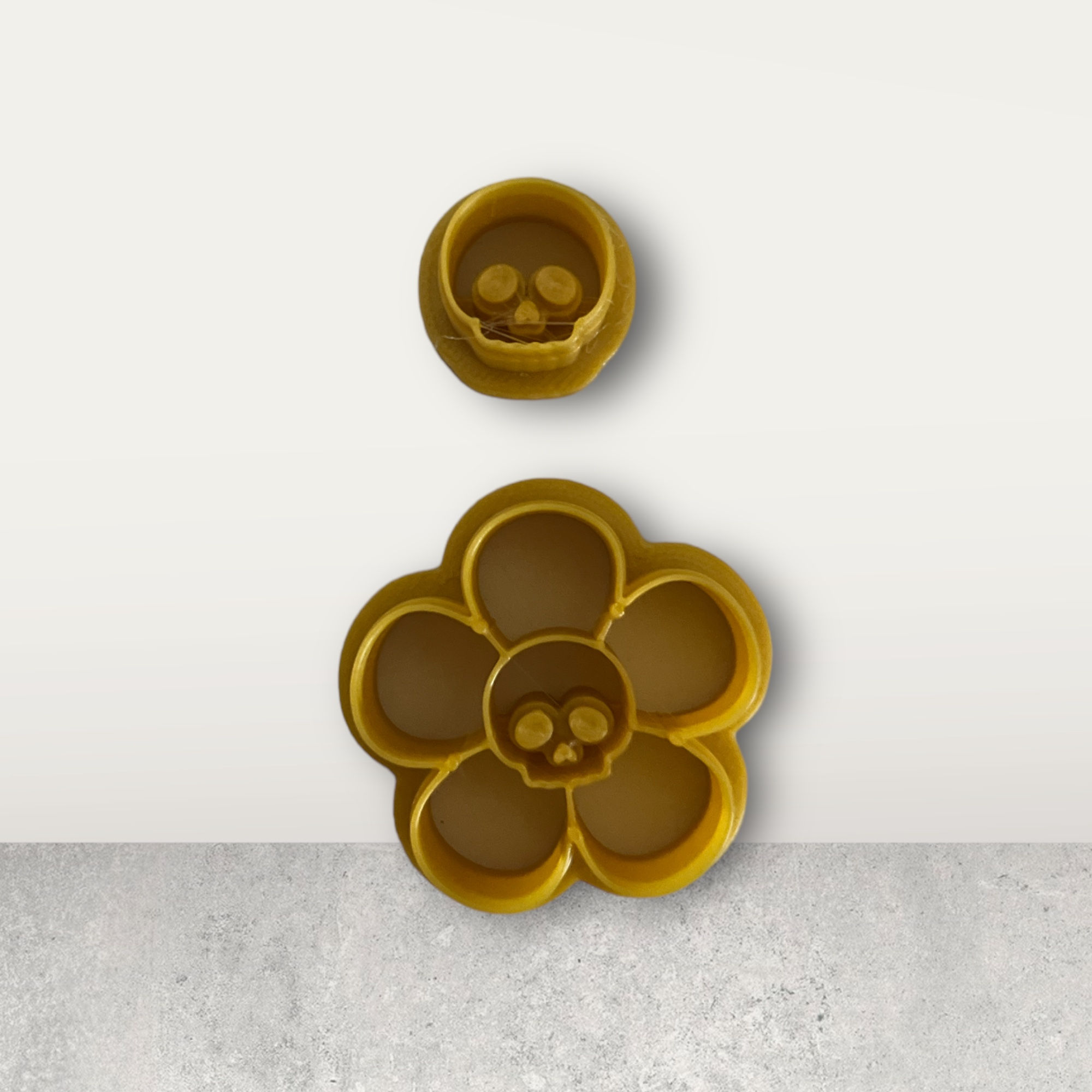 Skull Flower 2 Halloween Polymer Clay Cutter