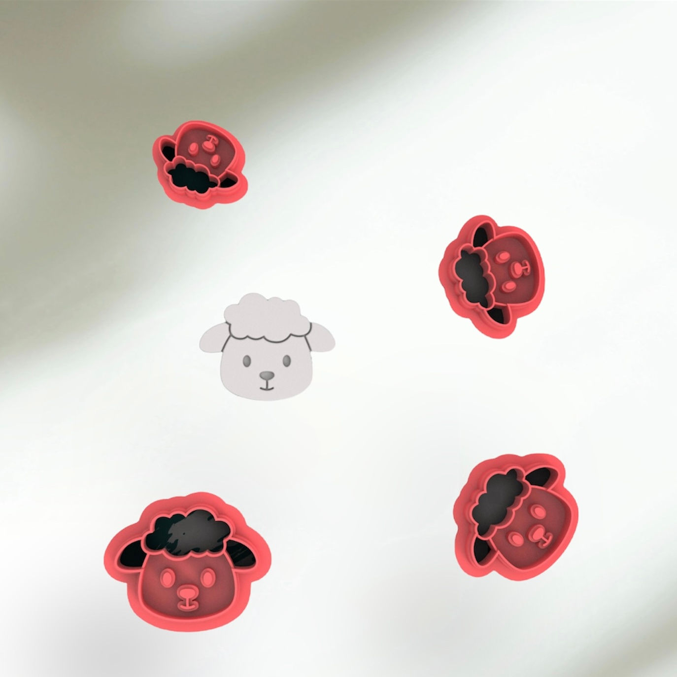 Sheep Head Easter Polymer Clay Cutter 