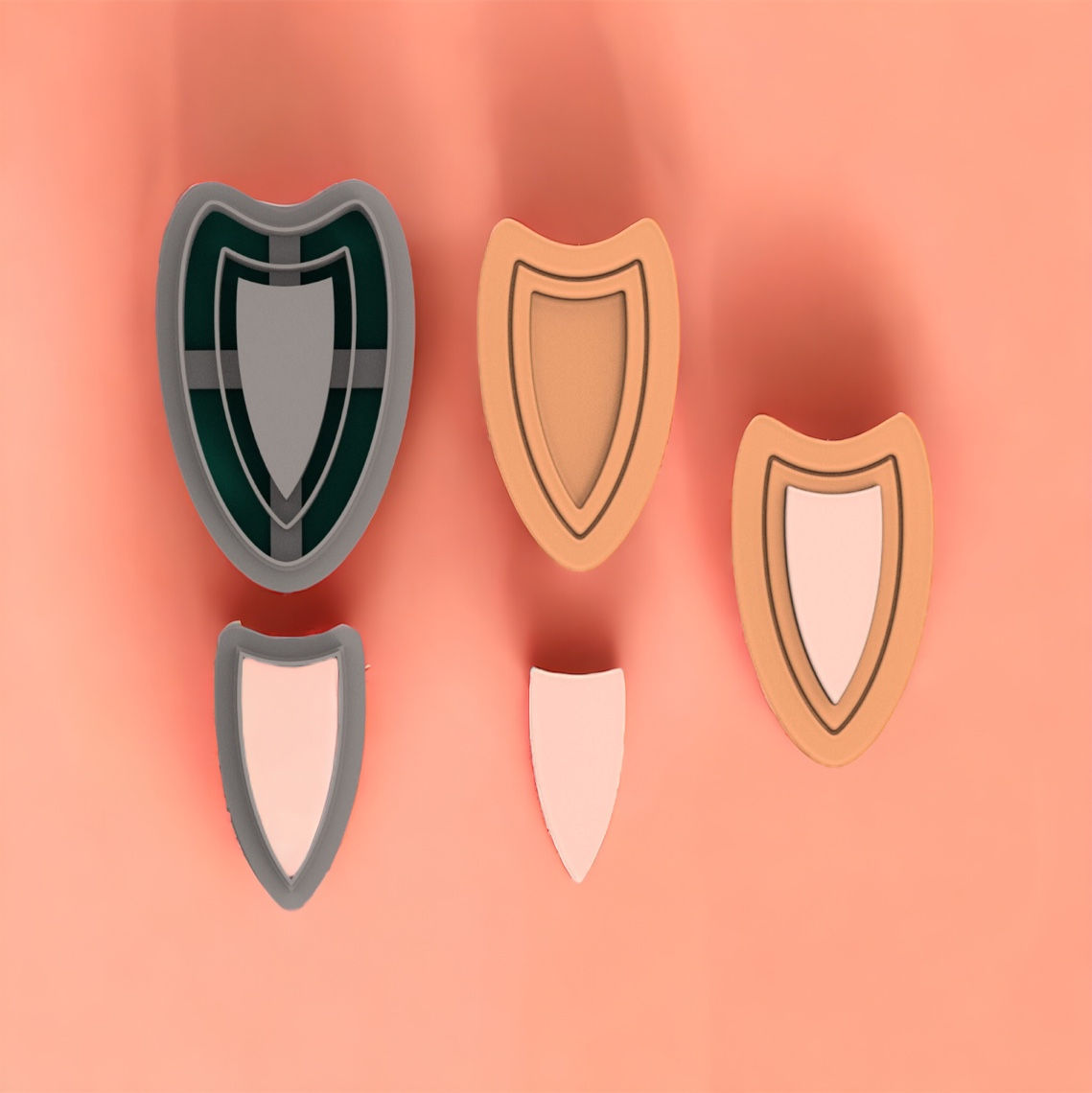 Two Layers Shield Polymer Clay Cutter 