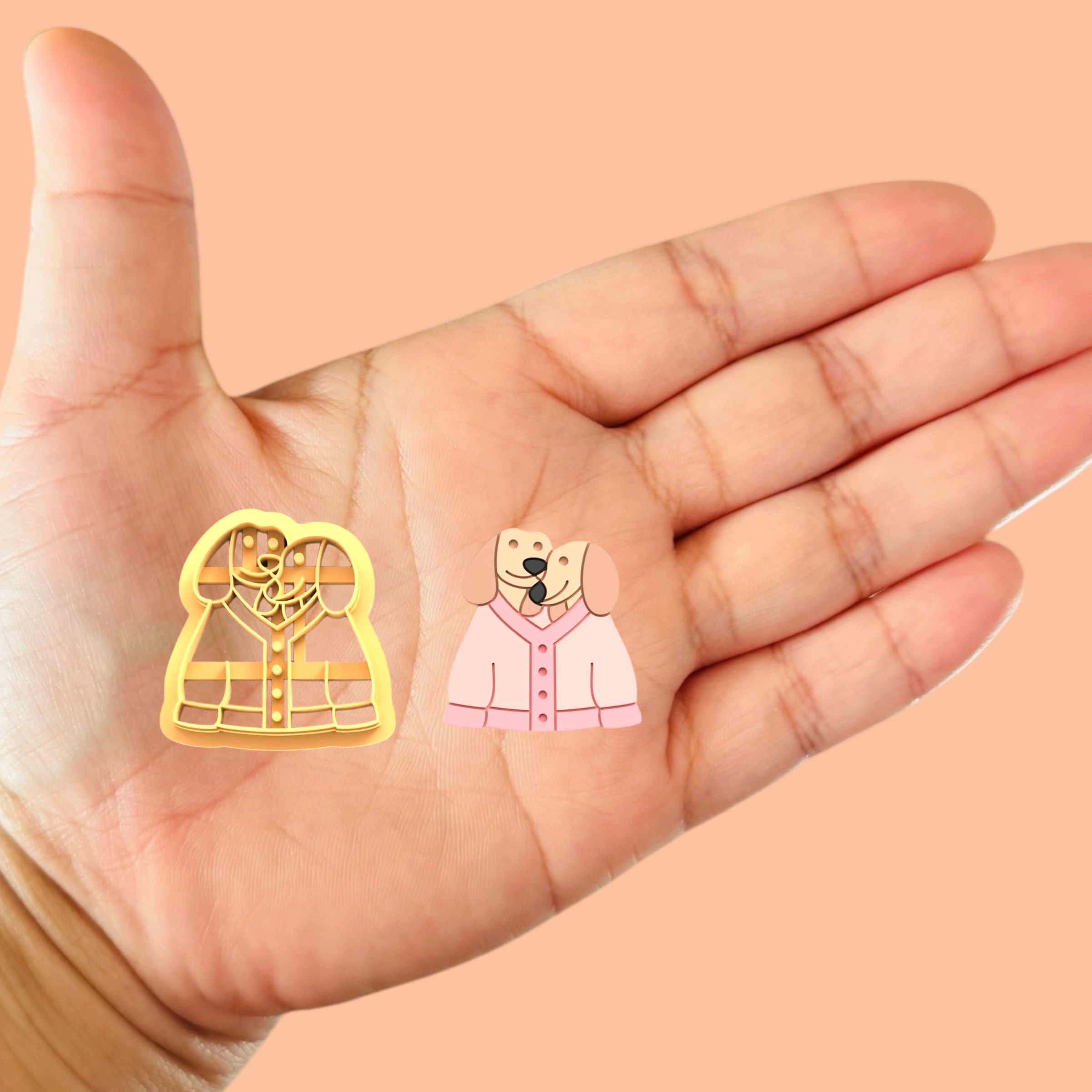 Dog in love  Valentines cutter 