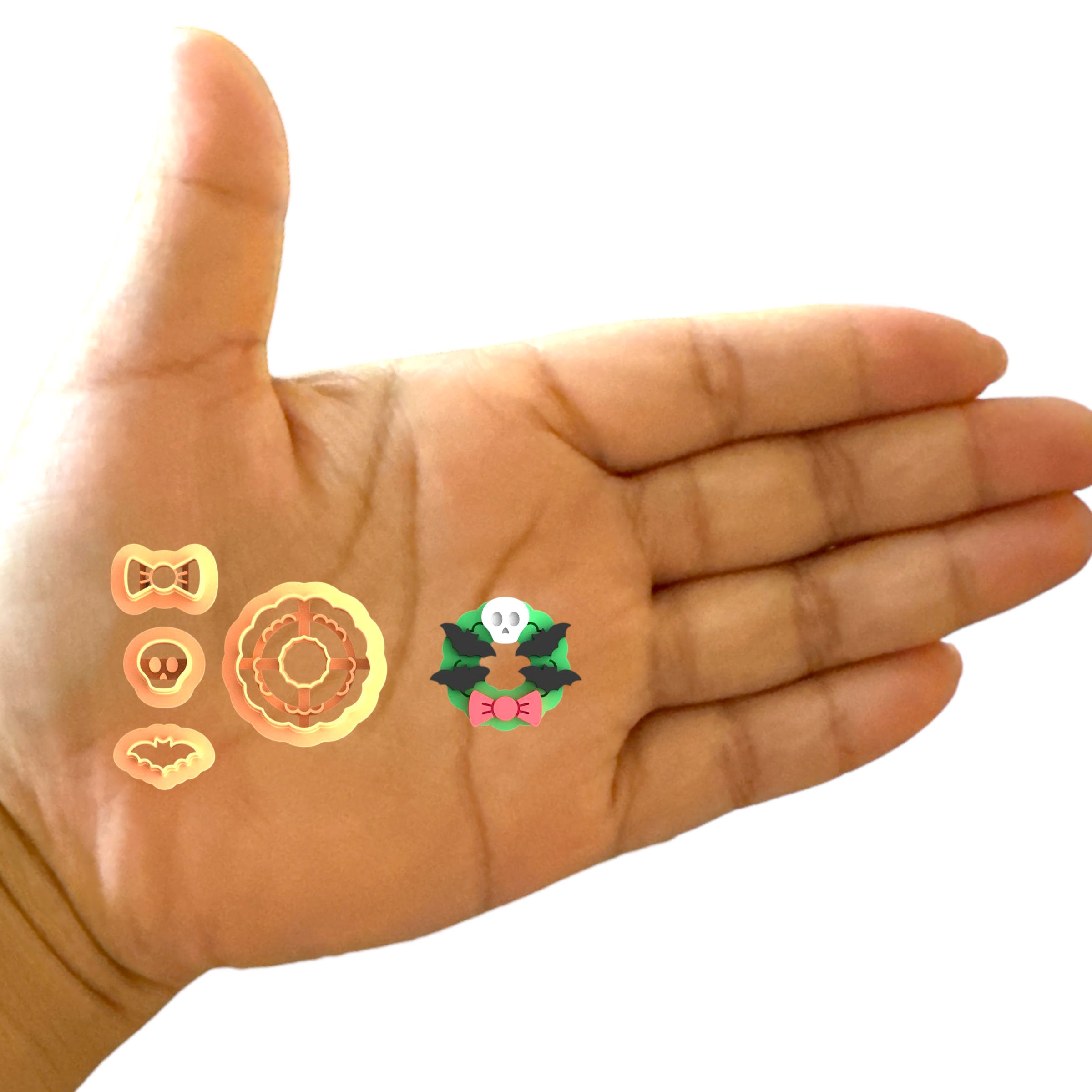 Creepy Wreath  Polymer clay cutter