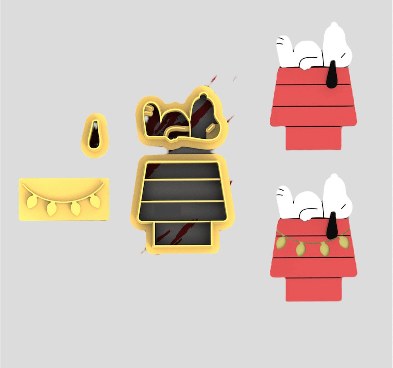 Snoppy christmas clay cutter