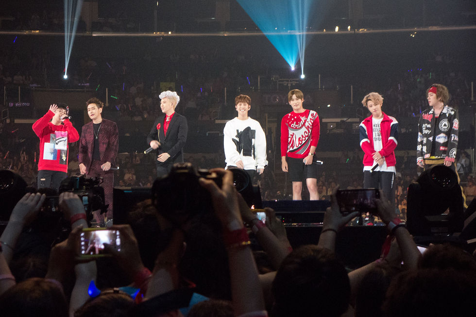 Members: (left to right) Taeil, B-Bomb, P.O., Park Kyung, Jaehyo, U-Kwon, and Zico