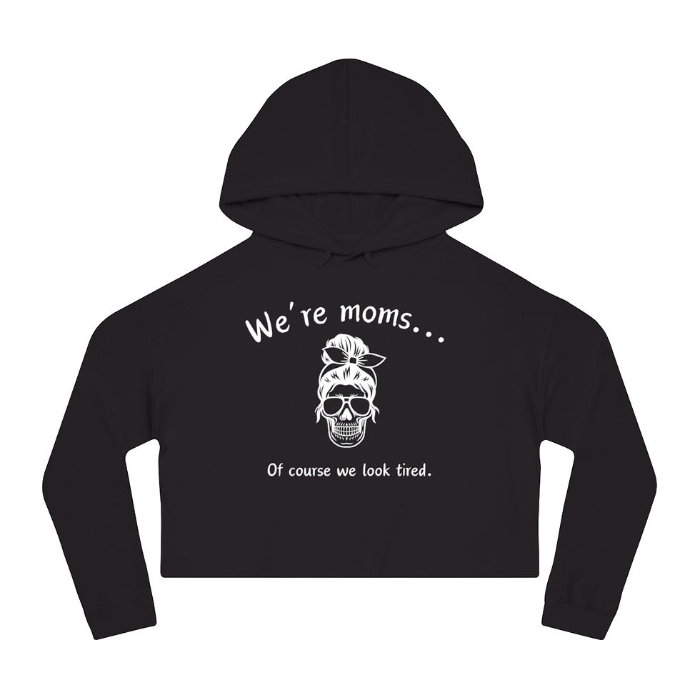 Thumbnail: Moms: Tired Crop Hoodie