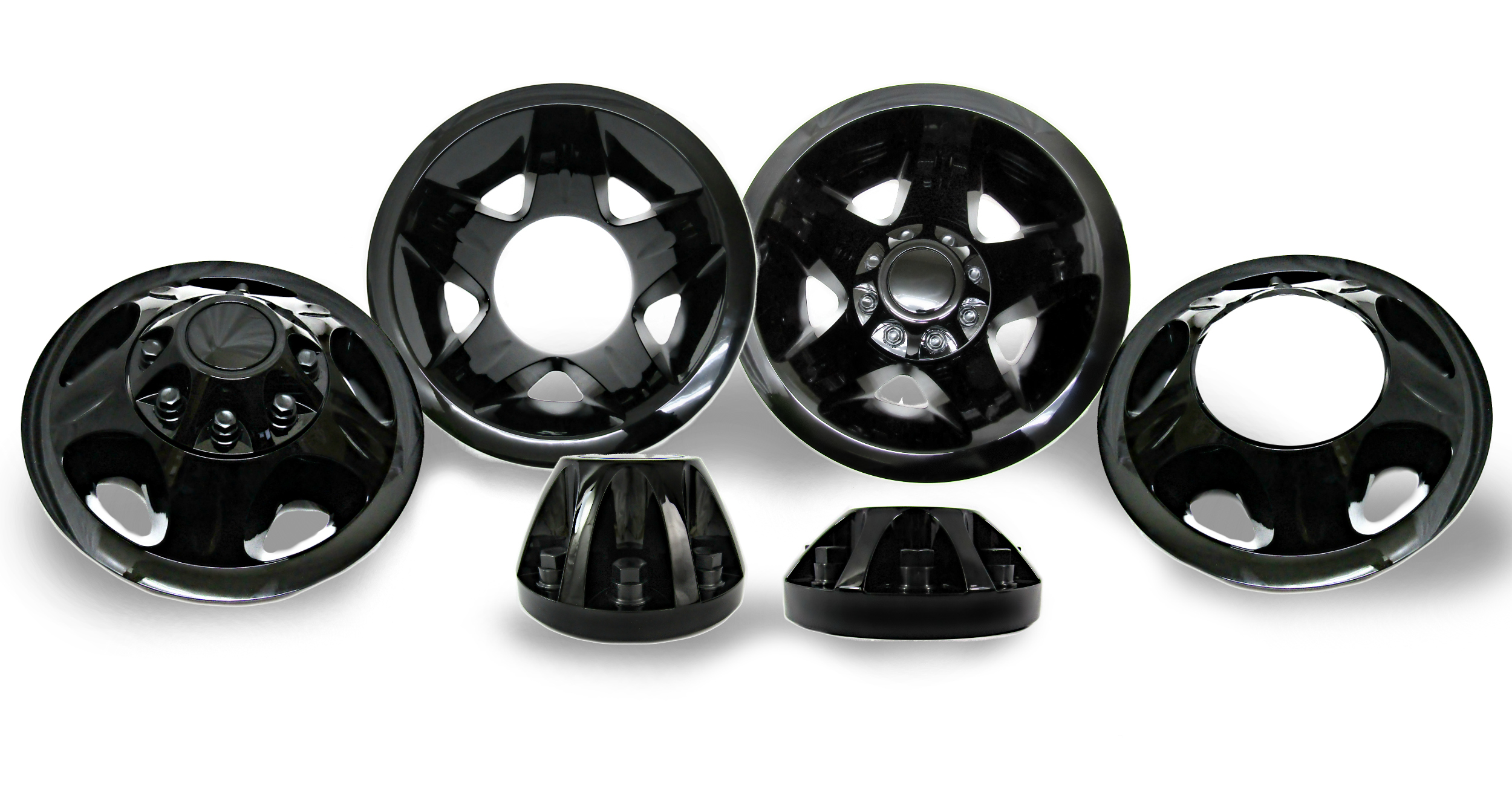 Kaper II SS1606ULT Polished Metal Wheel Simulator Hubcaps, Trim Rings