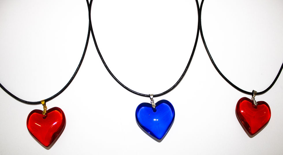 Thumbnail: Lovespell Glass Heart Necklace