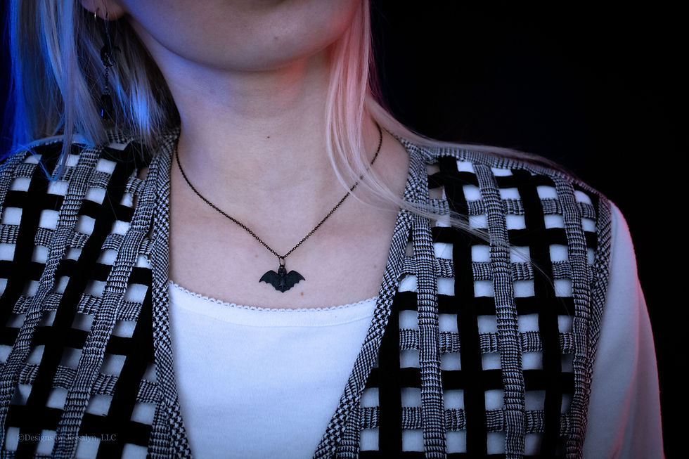 Thumbnail: Dainty Bat Chain Necklace