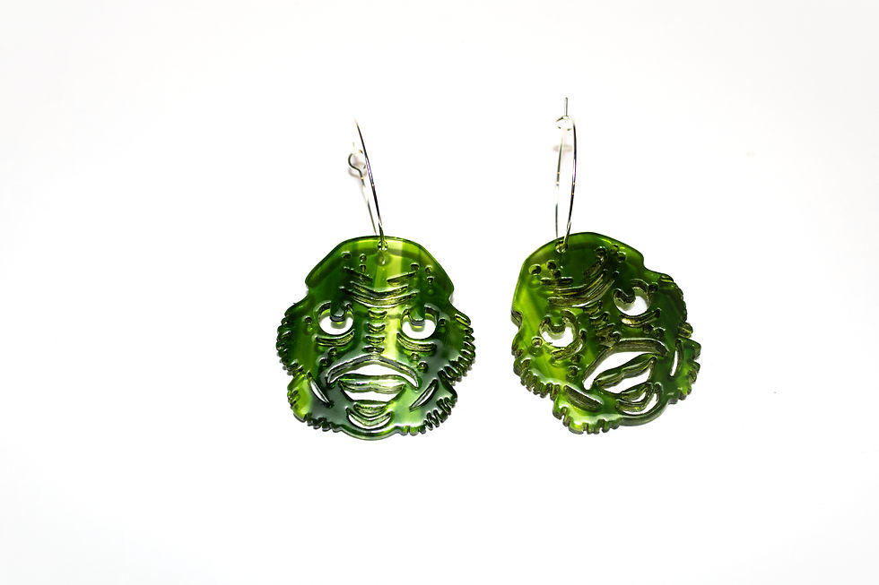 Thumbnail: Swamp Monster Hoop Earring