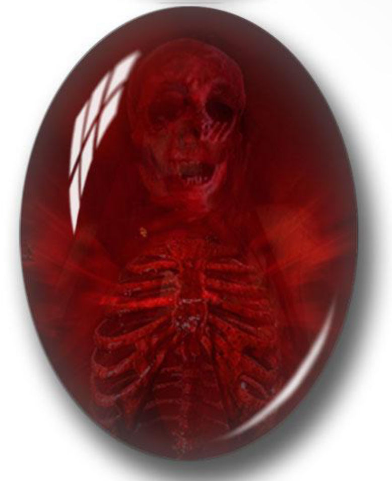 Thumbnail: Crimson Ghost Pendant Necklace