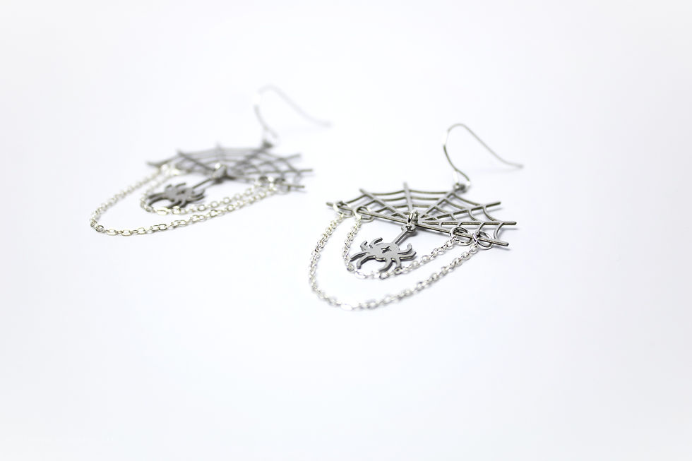 Thumbnail: Spider Web Dangle Earring