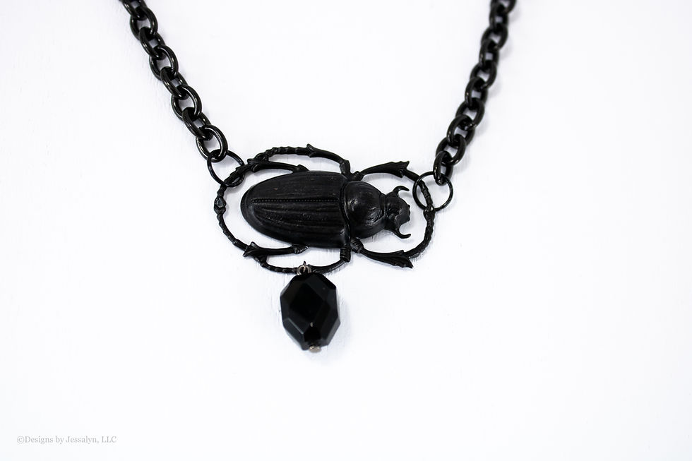 Thumbnail: Beetle Chain Black Tourmaline Necklace