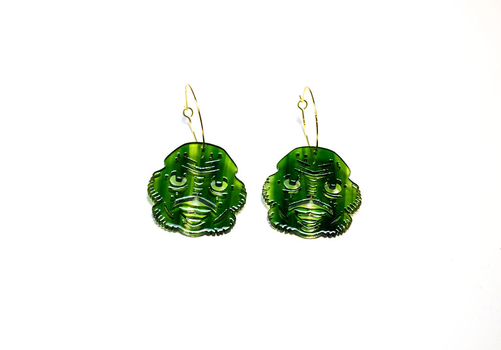 Thumbnail: Swamp Monster Hoop Earring