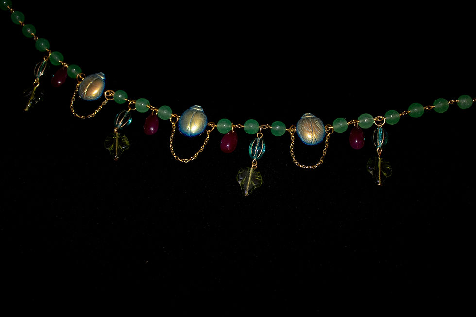 Thumbnail: Scarab Jade Festoon Necklace
