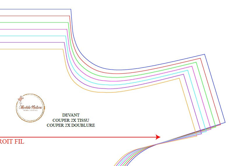 Miniature : Patron pochette Gilet sans manche T34 à 46