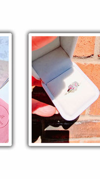 Thumbnail: Entwined Hearts CZ Ring 925 Silver