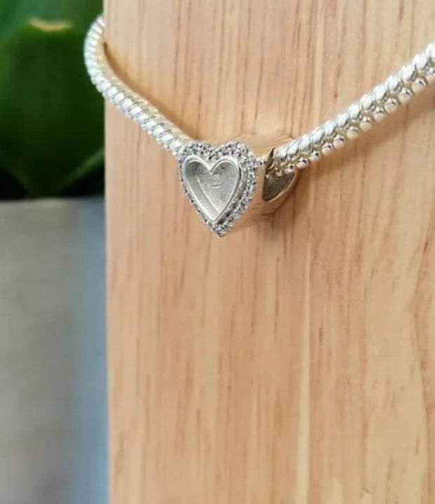 Thumbnail: Cubic Zirconia Heart Charm