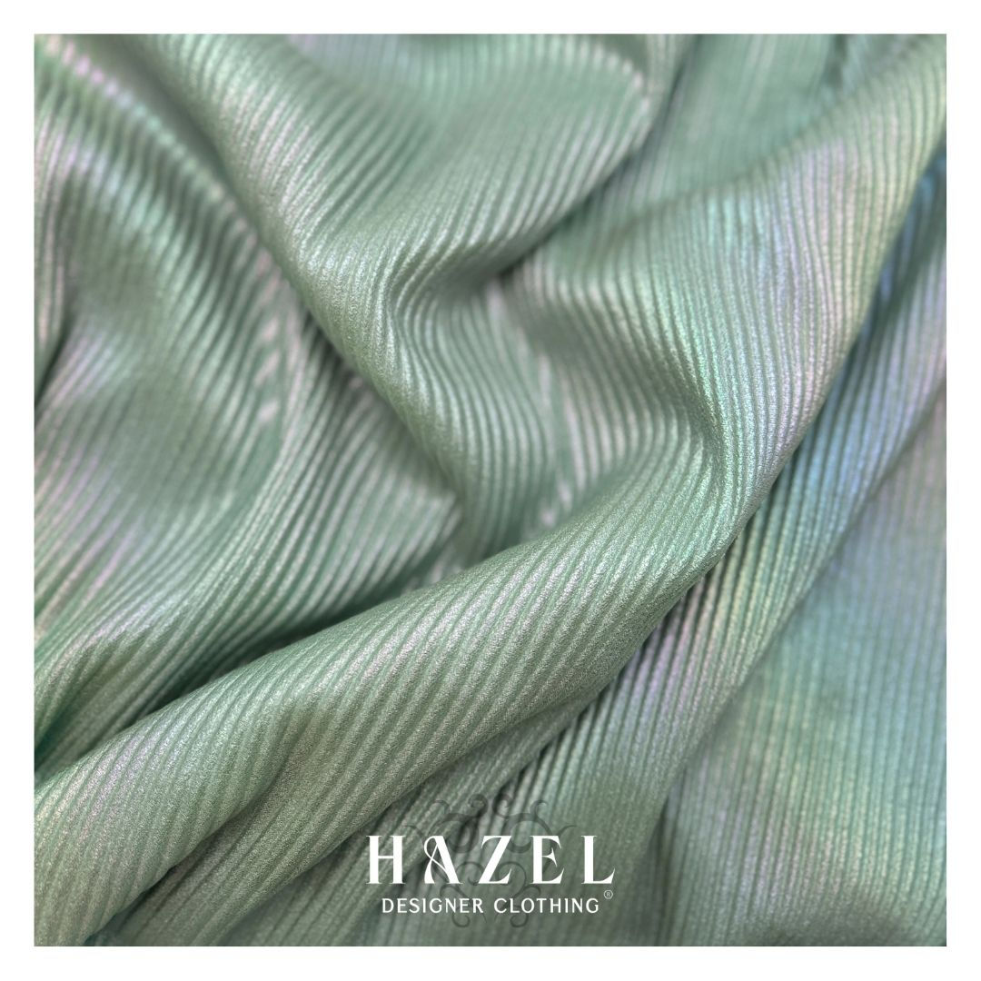 Metallic Pleated Shimmer Fabric